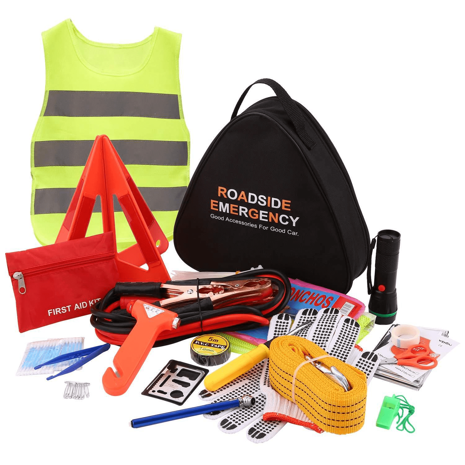 First-Aid Kit High Visibility Warning Vest Warning Triangle Emergency Accident First Aid 