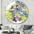 thumbnail image 3 of Designart 'Spring Bouquet I' Art mural traditionnel en métal cercle, 3 of 3