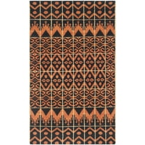 SAFAVIEH Kenya Kestrel Southwestern Area Rug, Orange/Black, 3' x 5'
