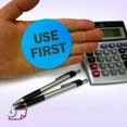 thumbnail image 2 of 2 Inch Round Blue Labels for Inventory Food Rotation Control, 500 Stickers Per Roll Use First, 2 of 7
