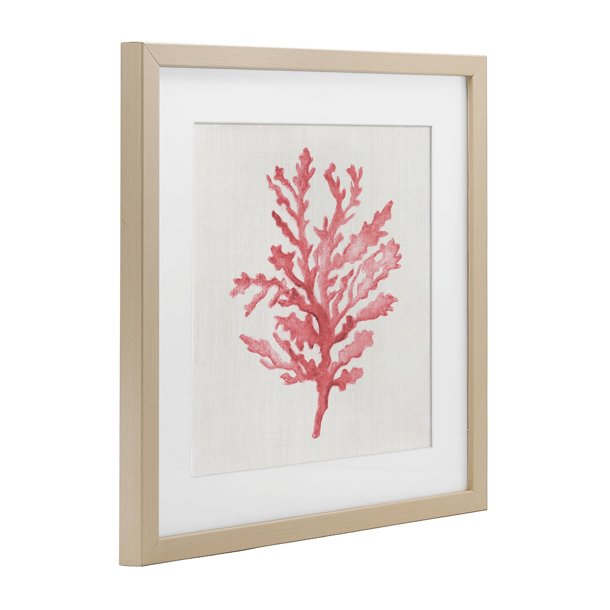 Stupell Industries Rosy Pink Coral Branch Birch Framed Print Under Glass, design by Janet Tava