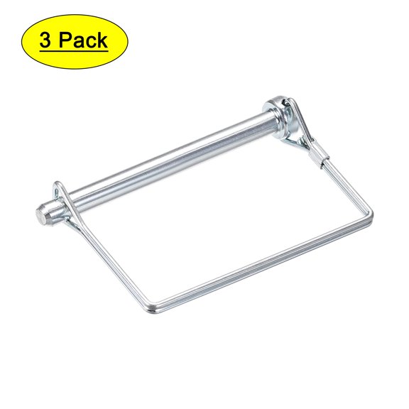 Pasador de bloqueo de eje Uxcell 8mm x 90mm para remolques agrícolas y jardines en cuadrado 3Pcs