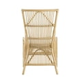 thumbnail image 4 of Benjara 23" Rattan Dining Side Chair- Soft Padded Seat- Natural Brown- White, 4 of 5