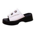 thumbnail image 2 of Wowcloth Women's Platform Slide Sandals – Comfortable One-Strap Wedge Heel with Lightweight Design for Casual Spring Summer Wear, 2 of 7