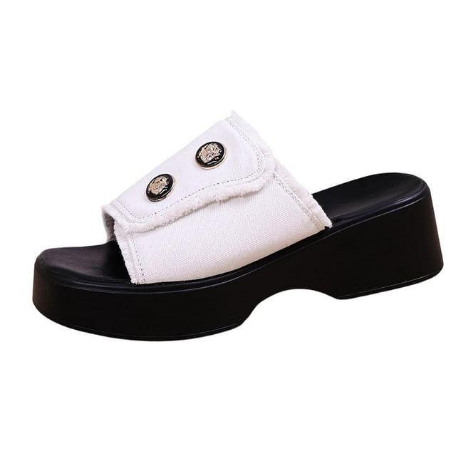 Wensltd Women Sandals Wedge Comfy Spring Summer Lightweight Thick Sole Casual Comfortable Outdoor Walking Sandals
