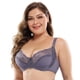 thumbnail image 1 of Sujetador de encaje sexy ultrafino de copa completa de 38-48DE de talla grande con anillo de acero, ropa interior pequeña que muestra el pecho grande europeo y americano, 1 of 4