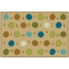 Carpets For Kids 1576137 KIDSoft Alphabet Dots, 6 x 9 ft. - Rectangle