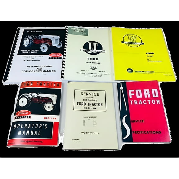 Lot 6 Ford 8N Tractor Manuals Shop Operators Parts Catalog Service Repair Owner