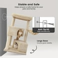 thumbnail image 6 of 41" Tall Cat Tree for Medium-Large Cats, Heavy Duty Cat Tower with 2.8in Posts & Washable Top Perches, Space-Saving Cat Furniture for Apartments, Easy to Assembly, 6 of 14
