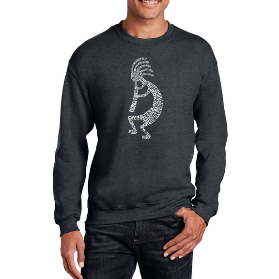 LA Pop Art Men's Word Art Crewneck Sweatshirt - Kokopelli