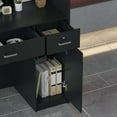 thumbnail image 6 of WIAWG Reception Station with Counter, Office Register Stand Reception Area with Drawers, Black, 6 of 11