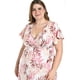 thumbnail image 4 of Vestido largo estampado hojas Roman Fashion /Tallas Extras, 42548 (Rosa flor) rosa 38, 4 of 6