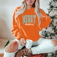 thumbnail image 6 of Merry Christmas Tree Sweatshirts for Women Graphic Crewneck Oversized Sweater Cotton Tops Printed Long Sleeve (XX-Large, Orange 06), 6 of 6