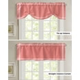 thumbnail image 5 of Tie Up Valance Curtain for Kitchen, Modern Coral Red Rod Pocket Short Curtains Adjustable Tie-Up Shade Valances, Abstract Minimalist Art Window Treatment for Bathroom Living Room Bedroom, 5 of 7