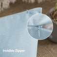thumbnail image 4 of Deconovo Faux Linen Throw Pillow Covers with Hidden Zipper, 4-Pack, Light Blue, 24x24 Inch, Ideal for Sofa, Chair, or Bed Decoration Upgrade, 4 of 6