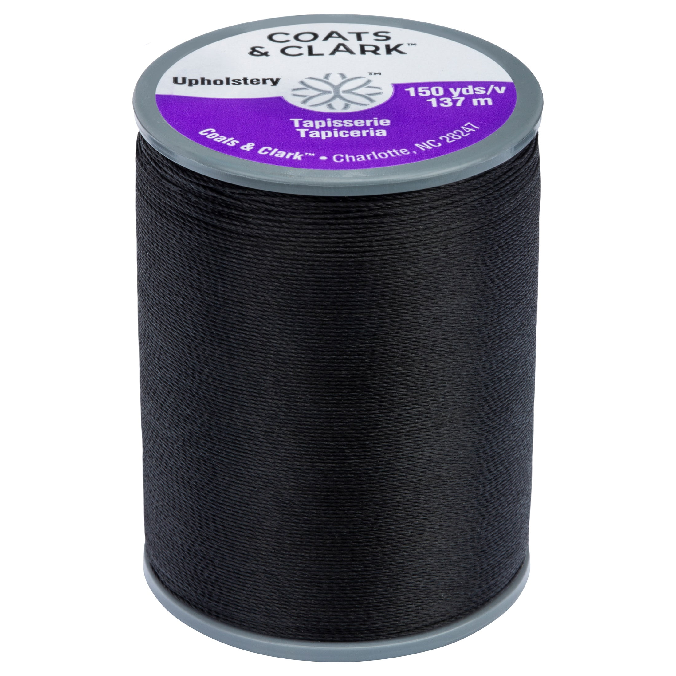 Coats & Clark Upholstery Black Nylon Thread, 150 Yards