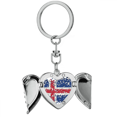 thumbnail image 1 of Porte-clés Motif Drapeau Islandais Cœur Aile d'Ange, 1 of 3
