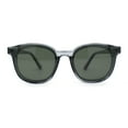 thumbnail image 2 of Stylish Inset Lens Horn Rim Retro Plastic Sunglasses Slate Green, 2 of 4