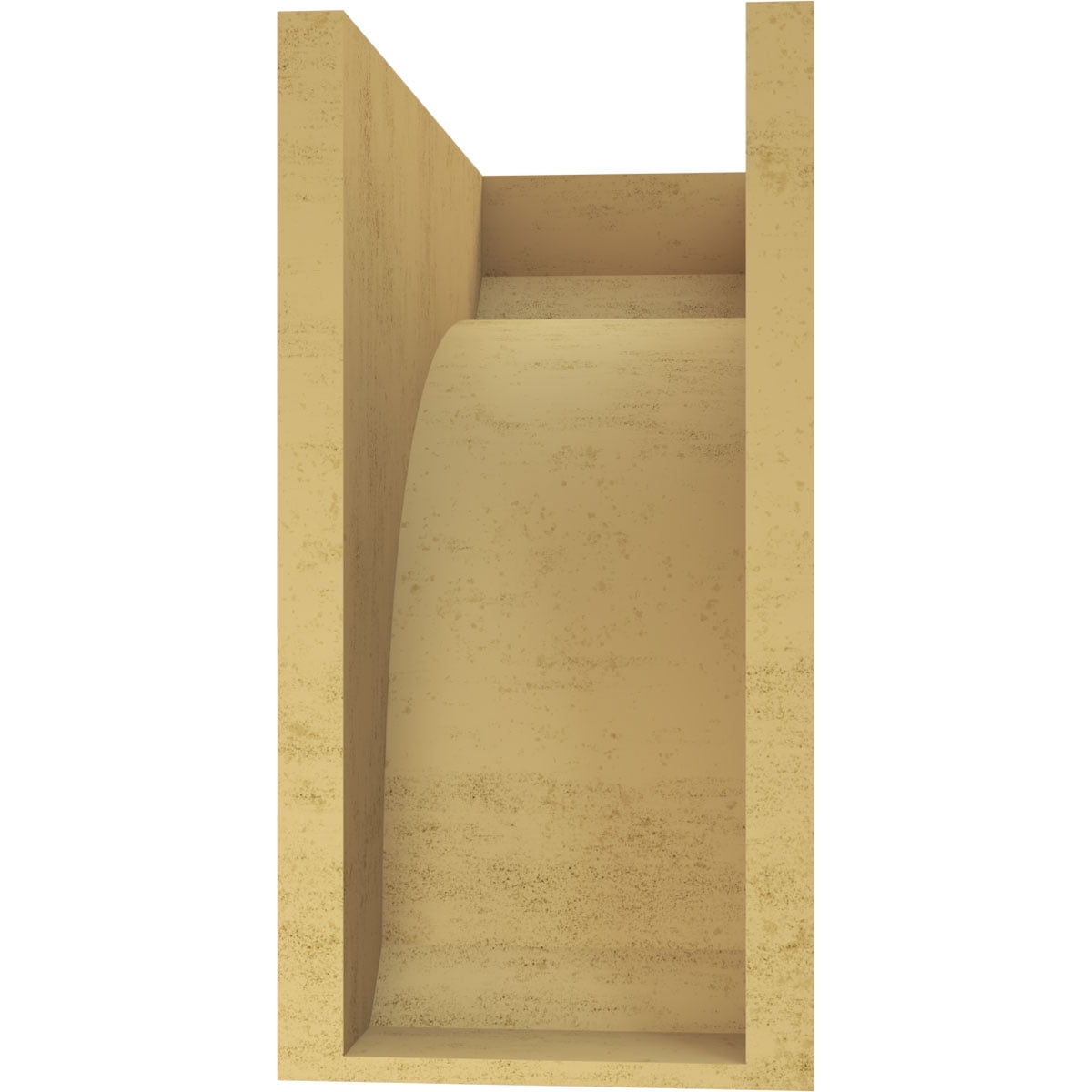 8"W x 16"D x 16"H Classic Legacy Rough Cedar Woodgrain TimberThane Corbel, Primed Tan