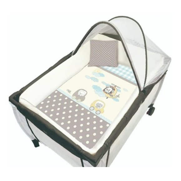 Set de Edredon Para Corral/Minicuna Baby Baby 3 Piezas 50% Algodón 50% Poliéster Divertido