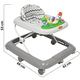 thumbnail image 4 of Andadera para Bebé Luz y Sonido Juguetes Interactivos Altura Ajustable Plegable Ruedas de Goma Apta desde 6 meses y hasta 12 kg - Gris, 4 of 6