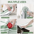 thumbnail image 6 of Simmore Kitchen Towels 18"x28"(6 Pack, Grass Green), Large Cotton Striped Hand Towels Kitchen with Hanging Loop, Reusable Absorbent Dish Cloths for Washing Dishes, 6 of 8