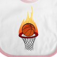 thumbnail image 4 of Inktastic Basketball and Hoop on Fire Boys or Girls Baby Bib, 4 of 4