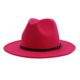 thumbnail image 1 of ¡Rebaja! Sombrero ancho vintage Fdelink para hombre y mujer con hebilla ajustable, estilo Outbacks, de moda (rosa intenso), 1 of 1