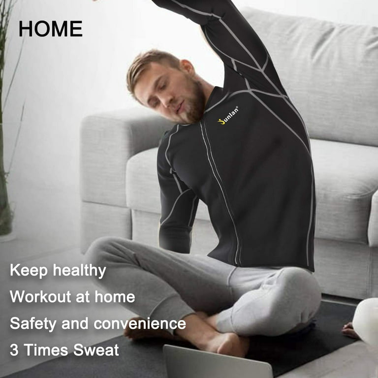 Neoprene Sauna Suit Slimming Fitness Jacket Gym Wear Men Exercise