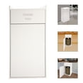 thumbnail image 3 of White Modern Rectangular Trash Can, 30L/27.24Qt. Ecological Board, 50kg Load-capacity. Swing-open Door, Top Platform. Freestanding, Ideal for Restaurants, Offices & Public Places, 3 of 16