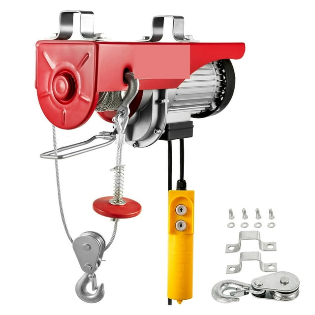 200-800KG Electric Hoist Crane New Portable Lifter Overhead Garage Winch With Wired Remote Control And Limit Switch ,Powerful Pulling Performance