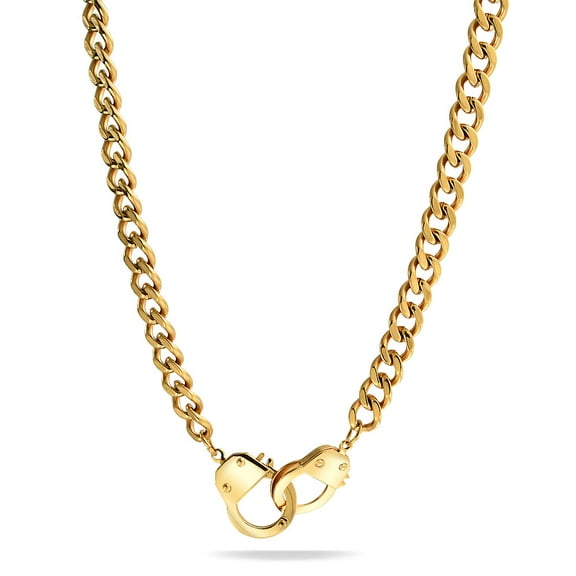 Bling Jewelry Mens Men's Necklace SilverGold Tone Stainless Steel Chain 20 Inch