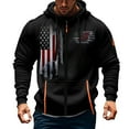 thumbnail image 1 of Veste à Capuche à Manches Longues Style Moto pour Hommes avec Poches Zippées pour Tenue Décontractée, 1 of 3