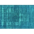 thumbnail image 1 of Ahgly Company Machine Washable Indoor Rectangle Oriental Turquoise Blue Industrial Area Rugs, 5' x 7', 1 of 4