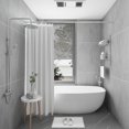 thumbnail image 2 of Naiture Tringle à Rideau de Douche Droite en Acier Inoxydable 48 Pouces Finition Chrome, 2 of 2