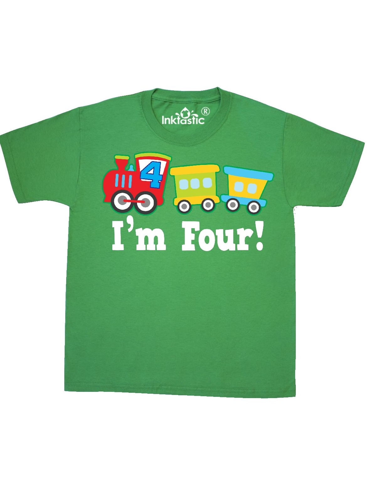 inktastic 4th Birthday Train Outfit Toddler T-Shirt