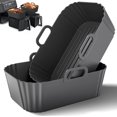 thumbnail image 1 of Silicone Air Fryer Liners 2 Pack Reusable for Ninja COSORI 8-10QT Dual Basket, 1 of 5