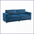 thumbnail image 5 of 81'' Modern Navy Blue Velvet Sofa – Deep Cushions, Sturdy Frame for Living Room & Bedroom | Blue | Velvet | Square Arms, 5 of 17