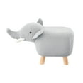 thumbnail image 5 of Kvell Kids Elephant Knitted Upholstery Foot Stool, Grey, 5 of 7
