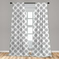 thumbnail image 4 of Ambesonne White Lace Print Curtains, Dots Circle Form, Pair of 28"x84", Charcoal Grey Taupe, 4 of 4