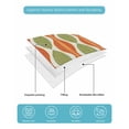 thumbnail image 5 of Quilts Twin Size, Orange Green Geometric Soft Comforter Bedding Set for Bed, Abstract Moire Modern Vintage Lightweight Quilted Bedspread with Pillow Cover(2 Pieces) for All Season, 68x86 Inch, 5 of 6