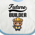 thumbnail image 4 of Inktastic Future Builder Construction Bear Boys Baby Bib, 4 of 4