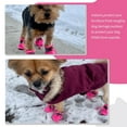 thumbnail image 7 of Waterproof Dog Shoes for Small Dogs, Anti-Slip Dogs Boots & Paw Protector for Snowy Day, Summer Hot Pavement Dog Booties with Reflective Straps, Cat Dog Shoe for Indoor Hardfloors (Pink, 1), 7 of 7