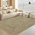 thumbnail image 2 of Haperlare Woven Modern Print Area Rugs Non Shedding Braided Rugs for Family Room Nursery Floor Area Rug Solid Beige Carpet,5'x7', 2 of 7