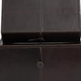 thumbnail image 4 of DecMode Handmade Storage Dark Brown Leather Decorative Box with Leather Loop Closure and Detailed Stitching, 2 Count, 4 of 8