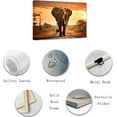 thumbnail image 2 of ZHONGYUTONG Elephant Canvas Wall Art African Wild Animal Painting Prints Sunset Forest Elephant Pictures Office Wall Decor Framed (12.00" x 18.00"), 2 of 6
