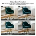thumbnail image 3 of Velvet Office Desk Chair Rolling Vanity Armchair Swivel Adjustable Adult Teal, 3 of 10