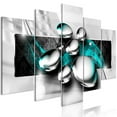 thumbnail image 2 of Tiptophomedecor Glamour Canvas Wall Art - Shiny Stones Turquoise 5 Piece - Stretched & Framed Ready To Hang Art, 2 of 5