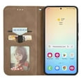 thumbnail image 2 of Dteck Shockproof Case for Samsung Galaxy S23 FE, Magnetic PU Leather Flip Back Cover Foldable Cover Card Holder Slot Stand for Galaxy S23 FE 5G,Brown, 2 of 5