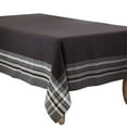 thumbnail image 2 of Fennco Styles Contemporary Stripe Border Design Cotton Tablecloth 70" W x 120" L - Black Table Cover for Dining Table Décor, Banquets, Holiday, Family Gathering, Special Occasions, 2 of 4